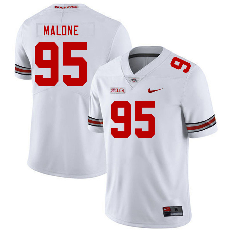 Men #95 Tywone Malone Ohio State Buckeyes College Football Jerseys Stitched Sale-White